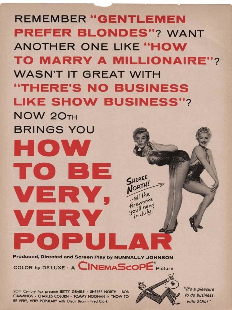 FrankMalfitano's tweet photo. FILM OF THE DAY: #BettyGrable last #film from 1955 is distressingly flat & tacky comedy about 2 strippers hiding in college after fellow dancer is shot, with #ShereeNorth in role #MarilynMonroe wisely turned down #CharlesCoburn & #AlicePearce manage a couple chuckles #BobCummings https://t.co/DFOUkiupQg