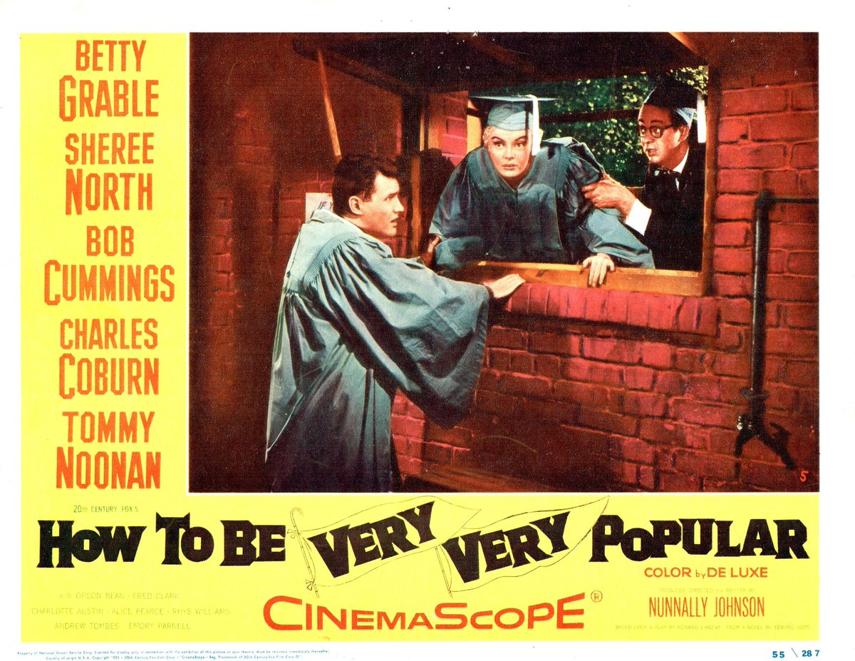 FrankMalfitano's tweet photo. FILM OF THE DAY: #BettyGrable last #film from 1955 is distressingly flat & tacky comedy about 2 strippers hiding in college after fellow dancer is shot, with #ShereeNorth in role #MarilynMonroe wisely turned down #CharlesCoburn & #AlicePearce manage a couple chuckles #BobCummings https://t.co/DFOUkiupQg