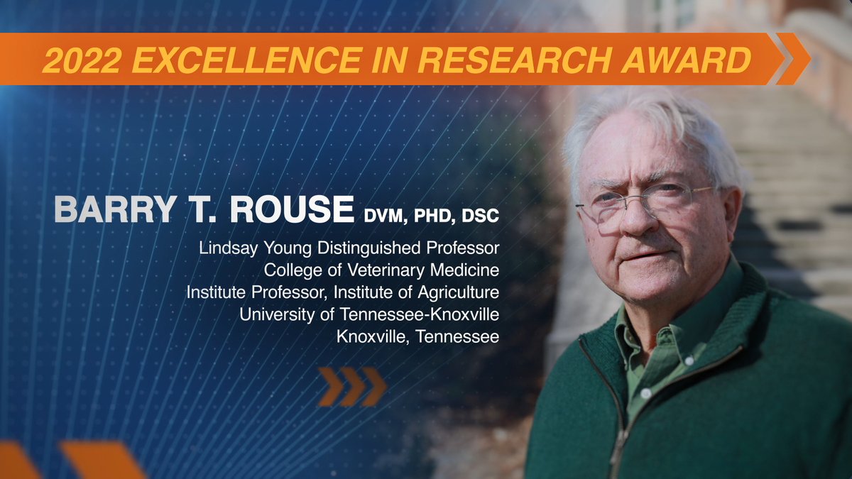 I would like to congratulate our BILSAB advisory board member Prof. Barry T. Rouse for his receipt of the 2022 Excellence In Research Award.