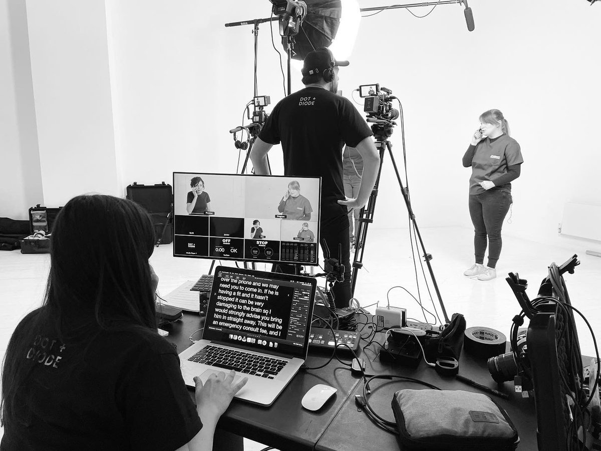 dotanddiode's tweet photo. We’ve just returned from a whopper of a week at @fivefourstudios in Manchester filming lots of content for a new client. We were blessed with the most fantastic team!

We provided all pre and post-production, location, cameras, lighting, sound, autocue, talent &amp; script writing 🎥 https://t.co/N0VLdrP4nH