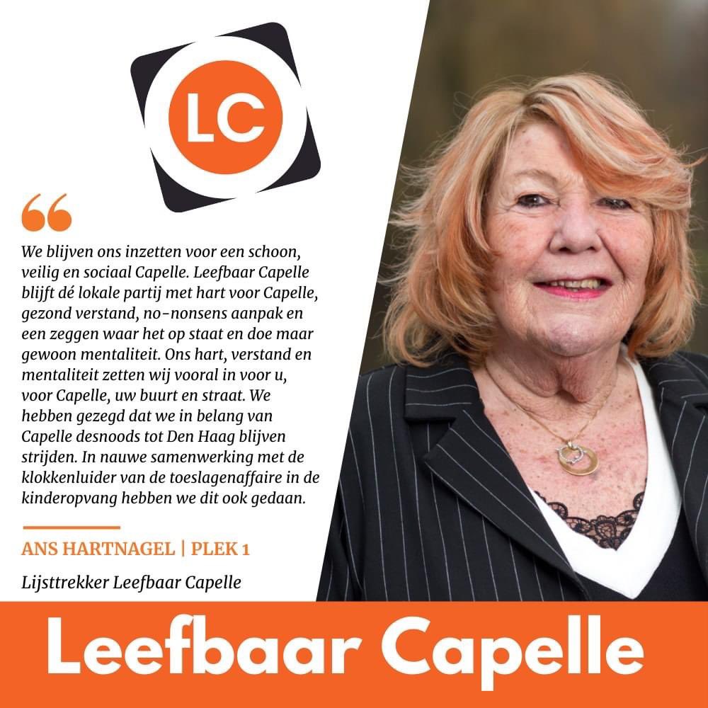 De kandidaten van Leefbaar Capelle stellen zich graag voor! Vandaag staat onze lijsttrekker Ans Hartnagel in de spotlight. Benieuwd naar onze andere kandidaten? Kijk dan nu op onze website: leefbaarcapelle.nl/kandidaten-202…
