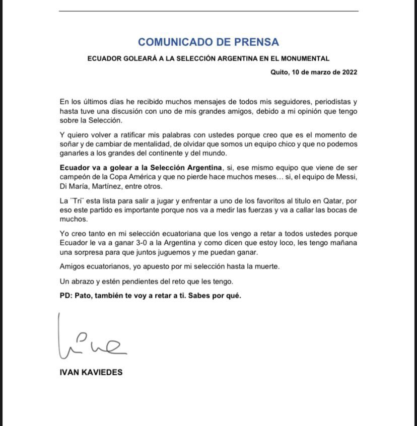 Ivan Kaviedes (@kaviedesivan10) on Twitter photo 