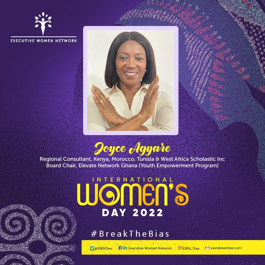 EWNTree's tweet photo. EWN stands in solidarity with women all over the world and has joined the campaign to “Break the Bias🙅🏽‍♀️”

We celebrate Joyce  Agyare as one who shows us that Breaking the Bias is possible.

#Wearestrongertogether
#IWD22 https://t.co/gUmTWa2TxF