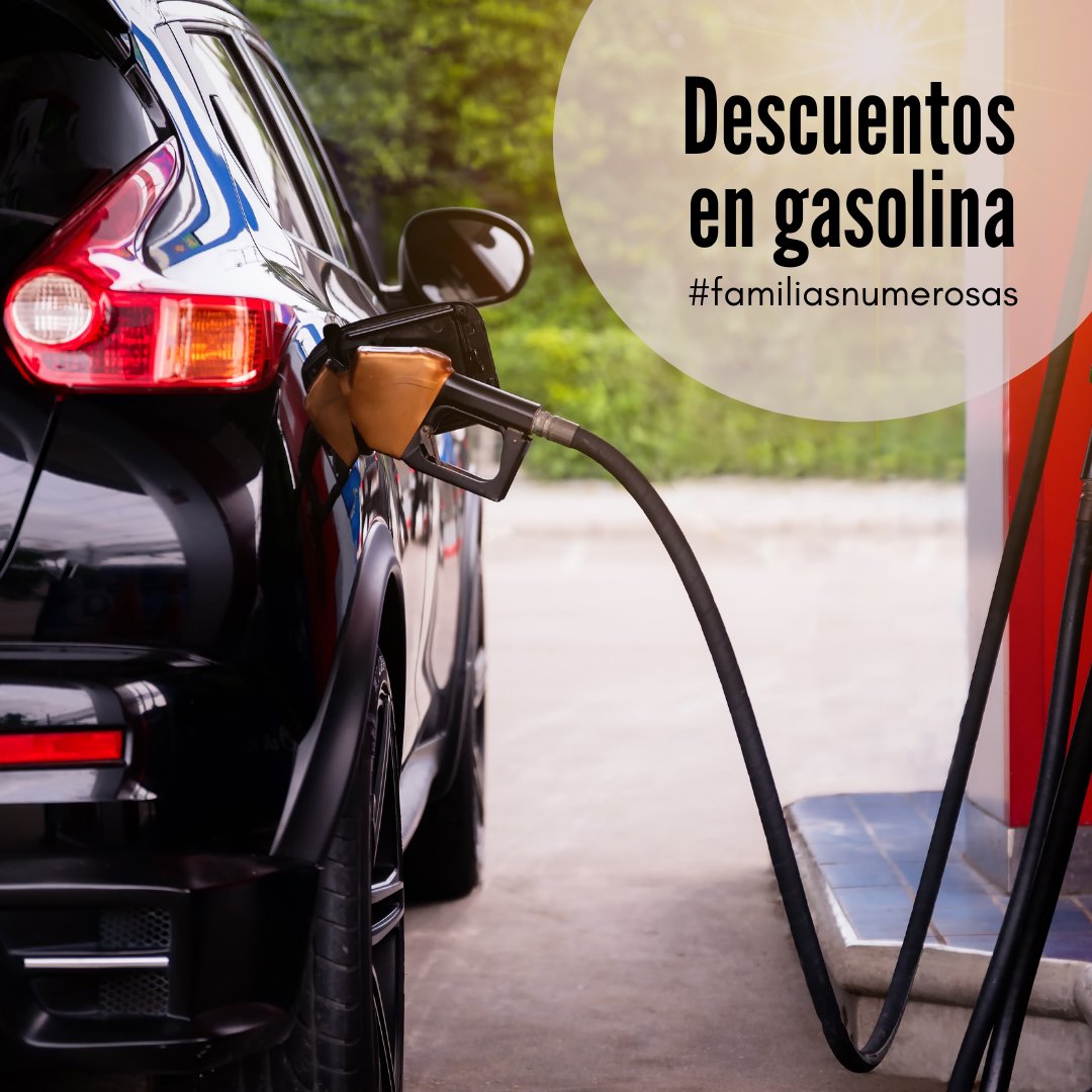 FamNumerosas's tweet photo. Ahora que la gasolina está por las nubes, os recordamos que por ser #familianumerosa tenéis #descuento en algunas marcas de combustible: @Cepsa_ES @Shell y #Galp, con las que podéis ahorrar al llenar el depósito del coche. Descuento para socios ¡infórmate! https://t.co/2DmkCivbek https://t.co/un9tDopLR1