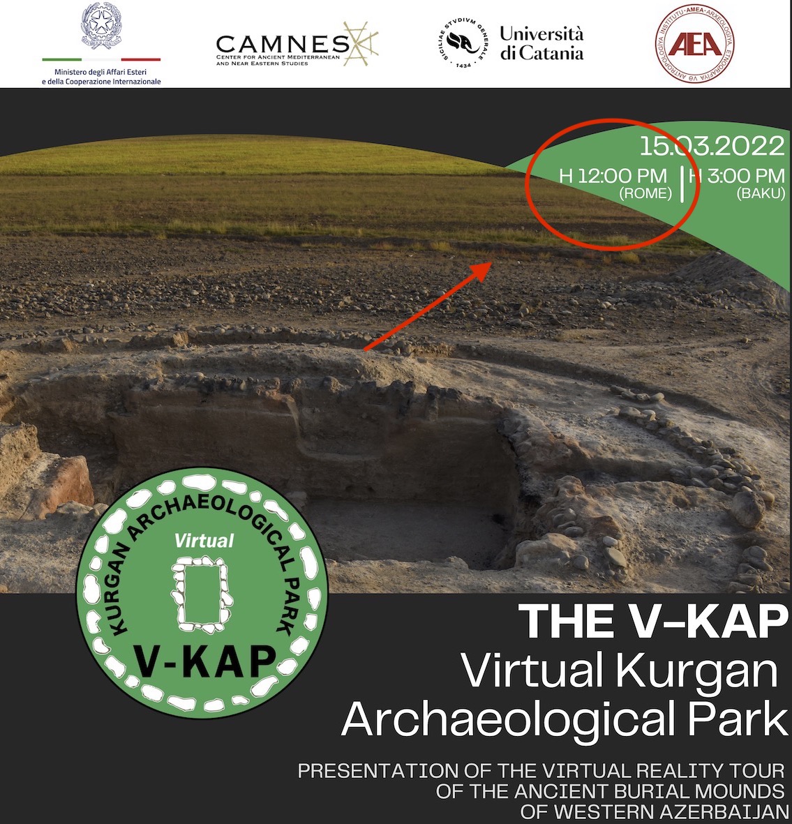 CAMNES's tweet photo. The #online #presentation of the V-KAP - #Virtual #Kurgan Archaeological Park has been rescheduled to March 15th (same date) at 12 pm, Italy time.
See you on #CAMNESStudio (https://t.co/gtDELcn1ZT)!
#VKAP #archaeology https://t.co/yRmPRRhj5k