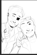 i always feel a strong urge to draw a selfie-art of the main duo in any fandom 