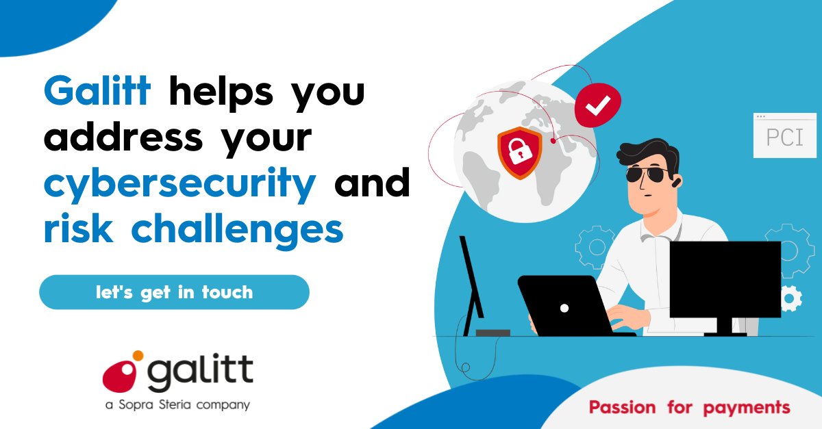 👋Respond to #cyberthreats with confidence 🛡️ 
Learn how galitt can guide you on all #cybersecurity activities on the #payment chain and improve the #security of your information system : lnkd.in/gtCmKB4v 

#PCIDSS #PCICARD  #SWIFTCSP #RTSDSP2
