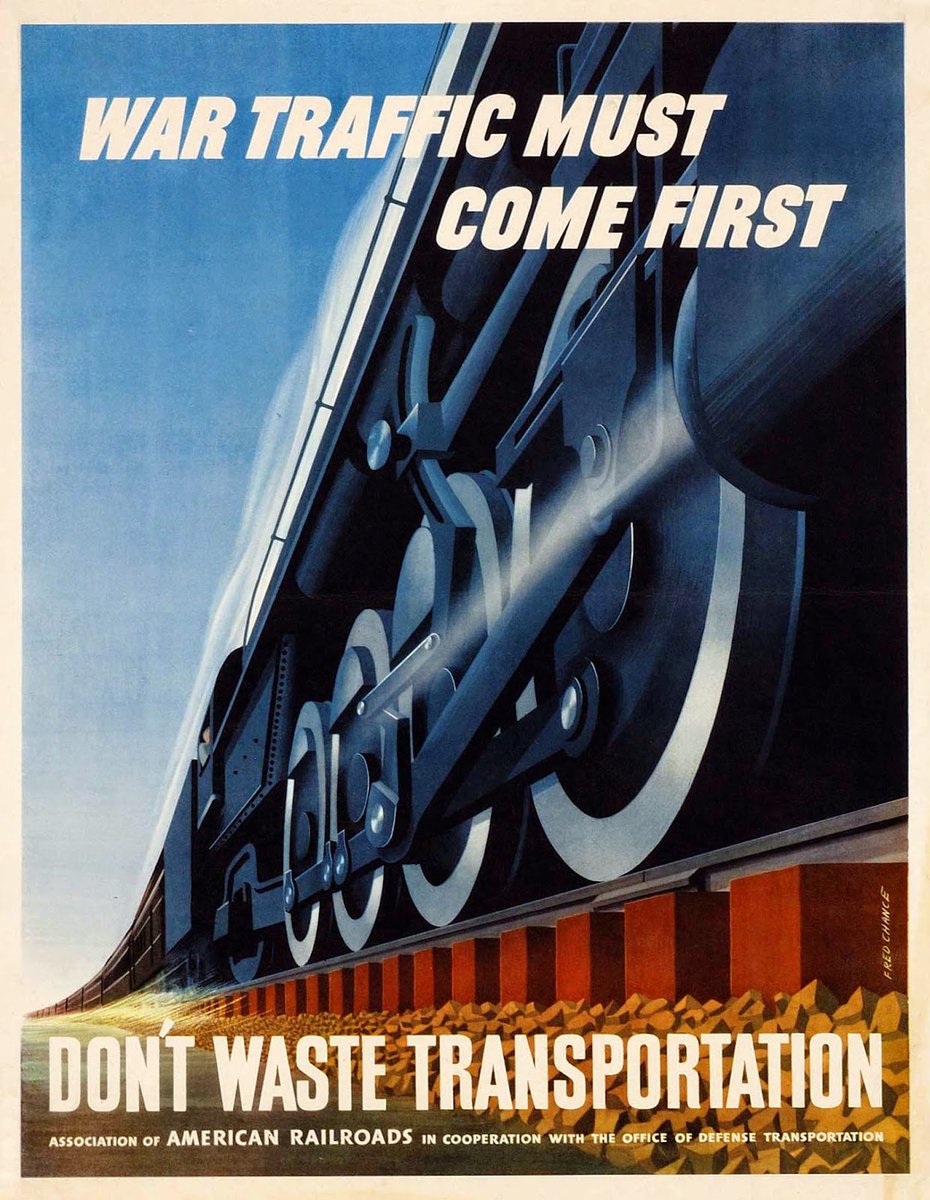 LRonLacy's tweet photo. ‘War Traffic Must Come First. Don't Waste Transportation.’
Fred Chance (born 1911). 1942-1945.
#illustration #illustrationartists #FredChance #WorldWar2 https://t.co/PEQFTajI1o