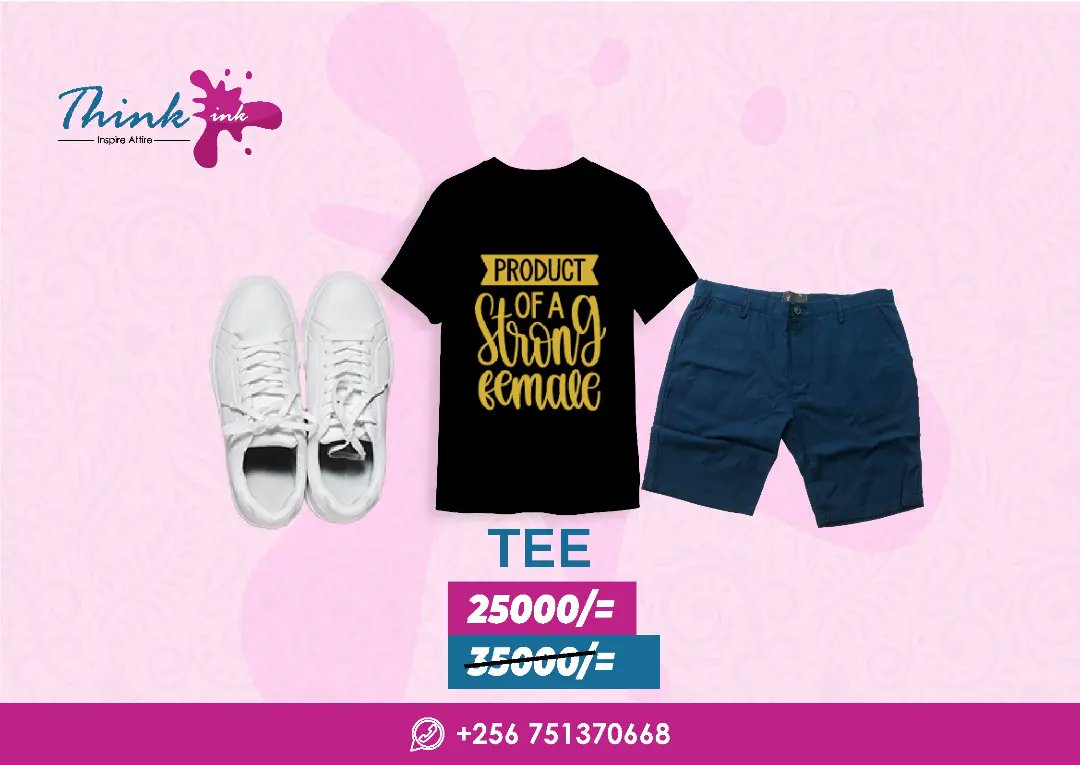 thinkinkug's tweet photo. #WomensDay may have passed but our promo is still on📢📢📢! You can still surprise💝 that special lady🥰 with a cool👌 custom designed round neck t-shirt👕 at a discounted🔻 price of 25k only🔖. Order today via call/Whatsapp📲 on 0751370668.

Offer valid till 12th March📢📢📢. https://t.co/3JWgUSKloD