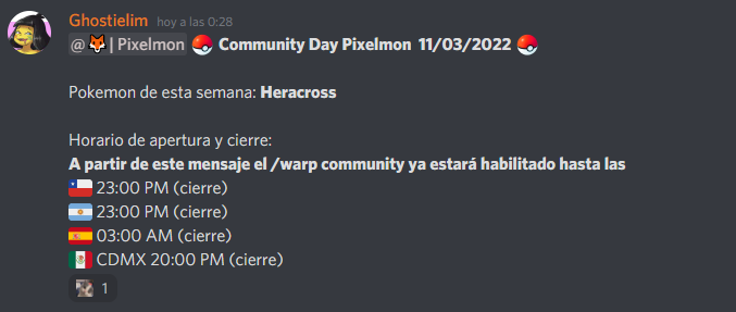 Viernes de #communityday en #Pixelmon #MinecraftServer !