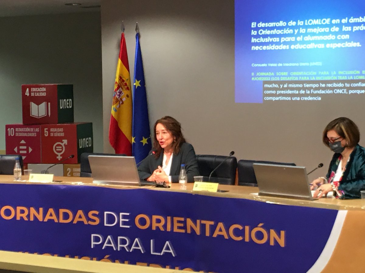#Joie2022
/// Vélaz de Medrano /// 
La LOMLOE en el ámbito de la orientación y la mejora de  las prácticas inclusivas para el alumnado con necesidades educativas especiales 
<a href="/UNED/">UNED</a> <a href="/EducacionUNED/">Facultad de Educación de la UNED</a> @UnidisUNED <a href="/Fundacion_ONCE/">Fundación ONCE</a> <a href="/FundacionUNED/">Fundación UNED</a>
Directo: buff.ly/3qiipv9
