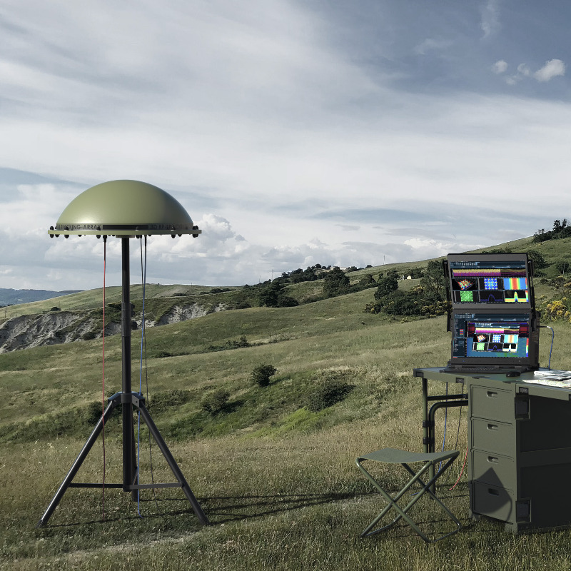 Aaronia_AG's tweet photo. 3D RF Direction Finding &amp; Monitoring Antenna:
- Shows azimuth AND elevation
- 8µs tracking speed
- 1° tracking accuracy
- Included GPS
- Vertical and horizontal polarisation
- RF over Fiber (option)
- IP66 rating
#aaronia #antenna #rf #tracking #spectran