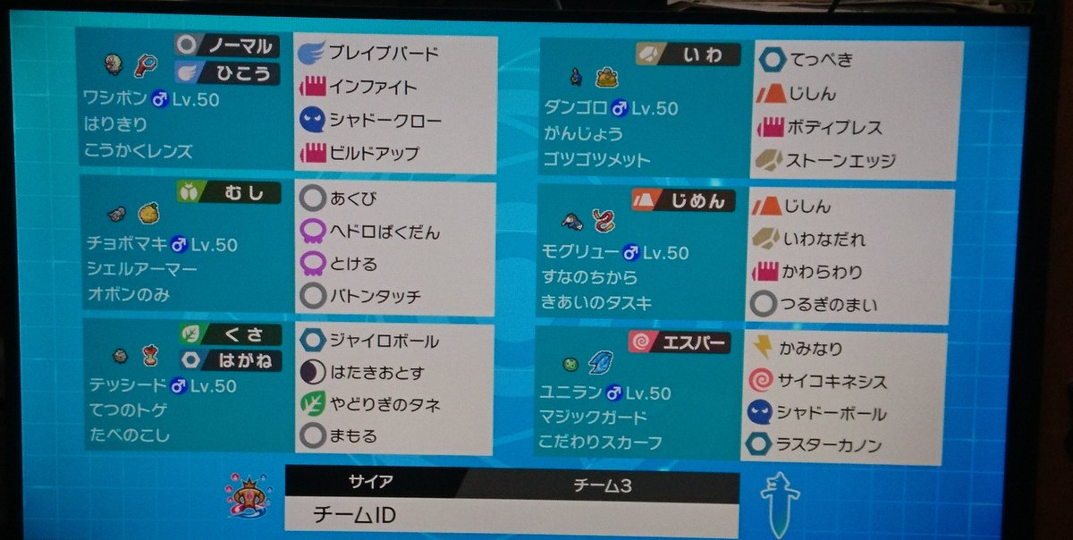 ポケモン対戦で5世代統一パやりたいんやけどアドバイスくれや