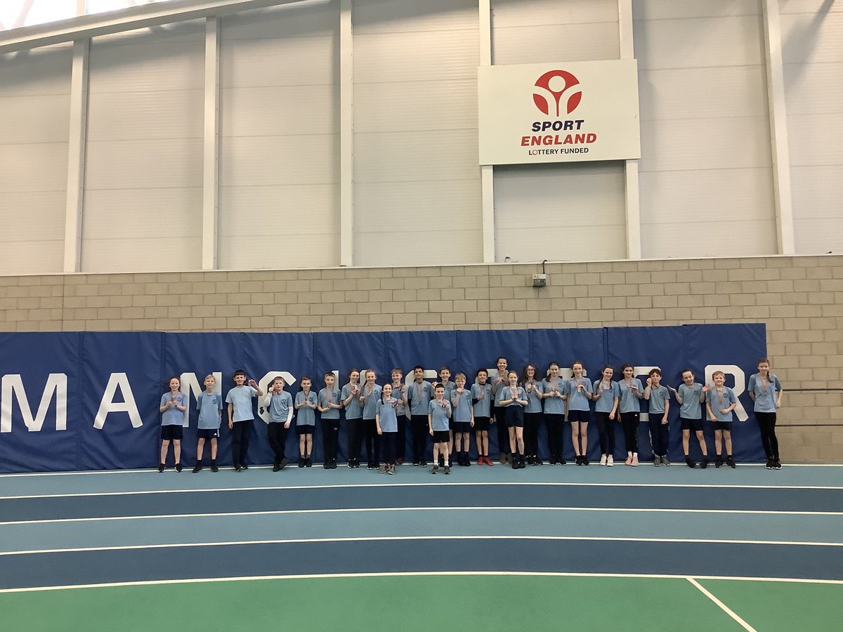 StWilfridsSport's tweet photo. Receiving our medals at 2022 Greater Manchester Sportshall Athletics County Finals ! #Believe #BeProud https://t.co/T0VqhNmmKm