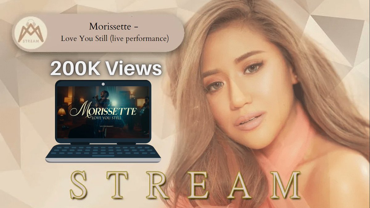 streamorissette's tweet photo. JUST IN: Asia's Phoenix @itsMorissette's live performance of "Love You Still" has now reached 200k views on YouTube.
🔗https://t.co/FWsF1tetKC
@itsMorissette
#SignatureEP
#MorissetteAmon https://t.co/vVPm77HoZ0