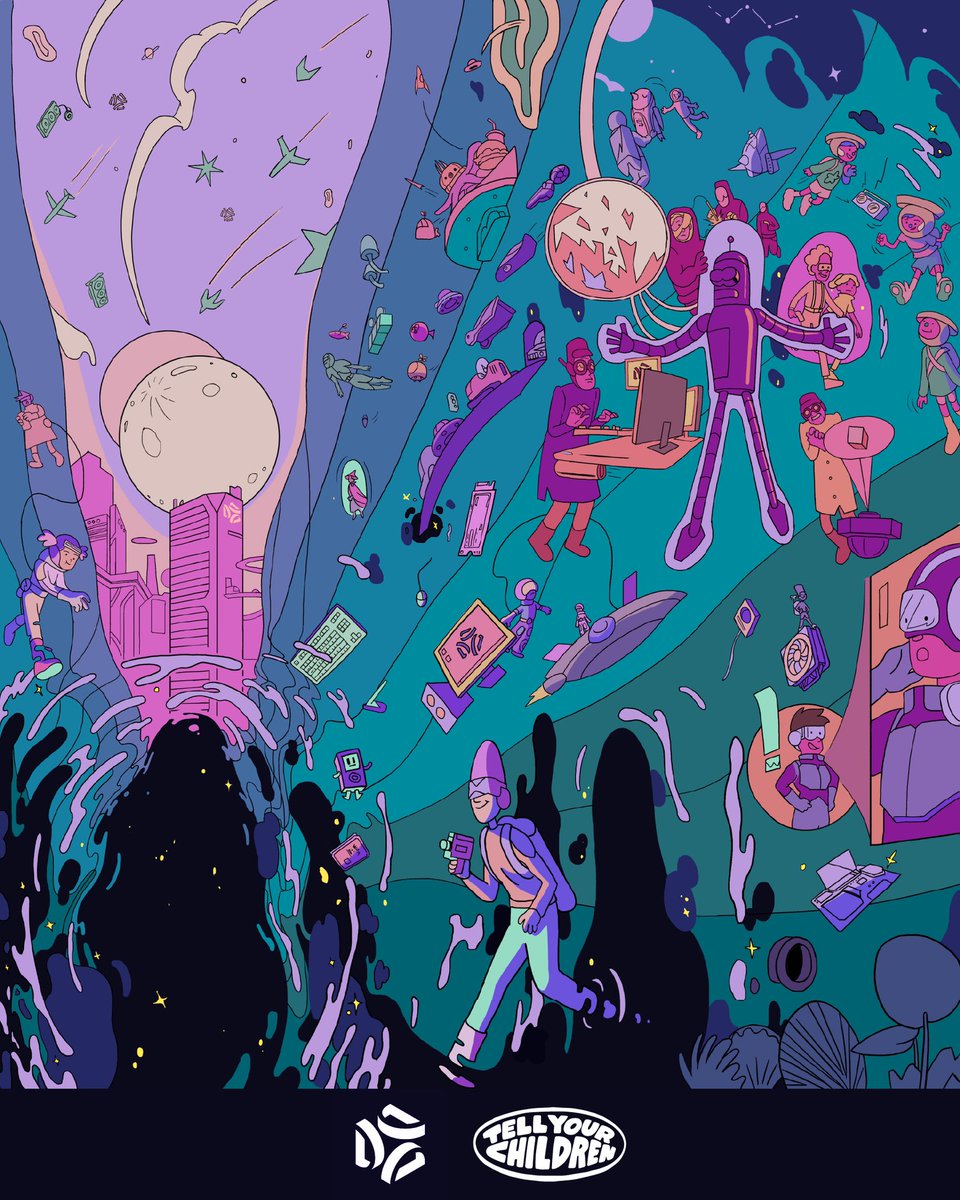 TYC_Studios's tweet photo. New mural for our friends at @DreamcoreSG 🚀✨📲👾🛸💫 #mural https://t.co/lvgAxwBL5Q