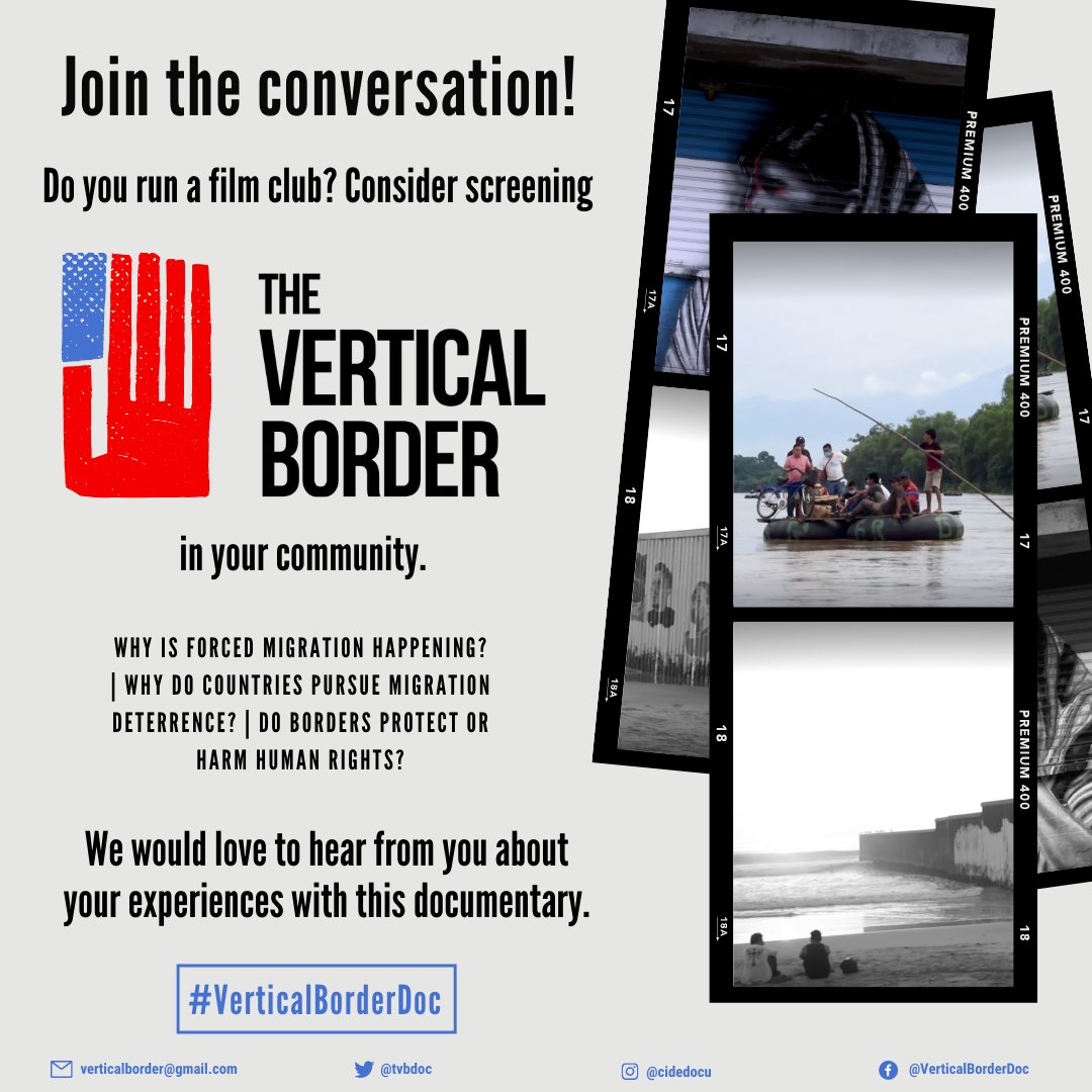 fmcap_cide's tweet photo. THE VERTICAL BORDER chronicles forced migration from #CentralAmerica and examines the restrictive #migration policies of #Mexico and the #UnitedStates. We invite you to show and discuss our #documentary in your #filmclub. Please send us your feedback!
#VerticalBorderDoc #film https://t.co/oiuqiiprSS
