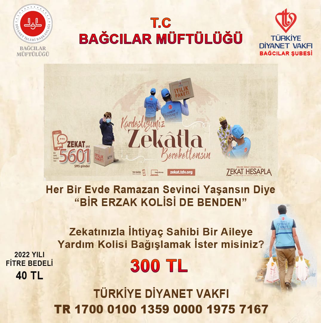 Zekatınızla İhtiyaç Sahibi Bir Aileye Yardım Kolisi Bağışlamak İster misiniz?

#zekat #ramazan #tdv #erzak #yardım <a href="/DiyanetVakfi/">Türkiye Diyanet Vakfı</a> <a href="/izani_turan/">İzani Turan</a>
