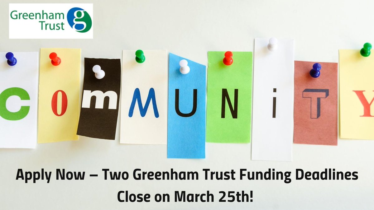 thegoodexchange's tweet photo. Just 2 weeks left to apply to @Greenham_Trust's March funding rounds! https://t.co/1f120cnWQ4 Charities, create a project on The Good Exchange before 25th:

'Community Grants' https://t.co/5xTslgP2TT

‘£25K in a Day' (core costs or capital/revenue project) https://t.co/T4IZhC9tN6 https://t.co/uTOm7p898q