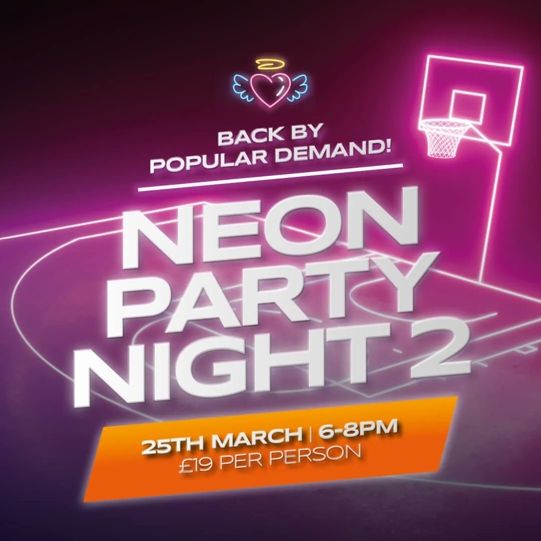 Let’s Glow Crazy at Jump Giants Neon Party!

Join in the neon fun and glow crazy for one night only at all Jump giants Parks

For just £19 you will get:
🌟Neon necklaces
🌟Neon face paint
🌟2 hr Open Jump
🌭Hot Dog included

Book now Giants!
buff.ly/2IuvTea