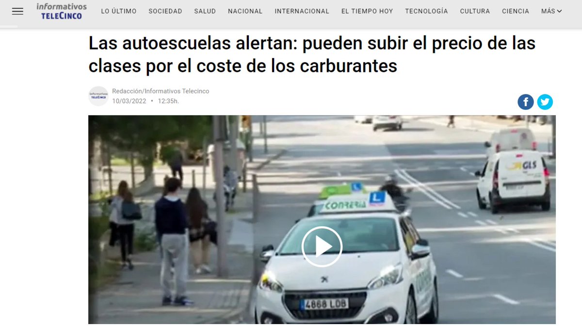 InfoCnae's tweet photo. ⛽El sector de las #autoescuelas es uno de los más perjudicados por la subida del precio de la #gasolina

💸El gasto semanal en combustible puede llegar a los 200€ 

🗣️@infocnae ya trabaja para solucionar este insostenible problema. https://t.co/DCyApSPjTk
