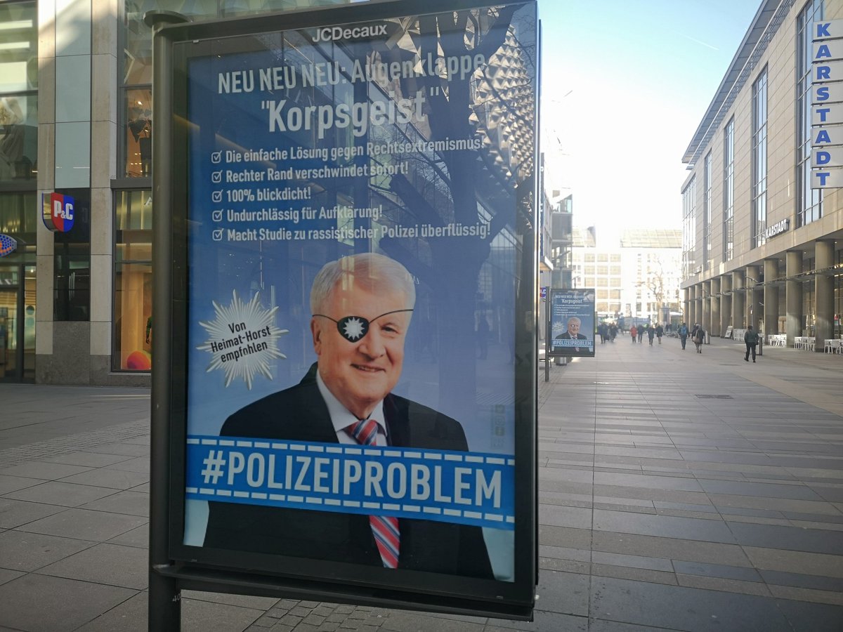 Was auf der Prager Straße in #Dresden so für Plakate hängen... #Polizeiproblem