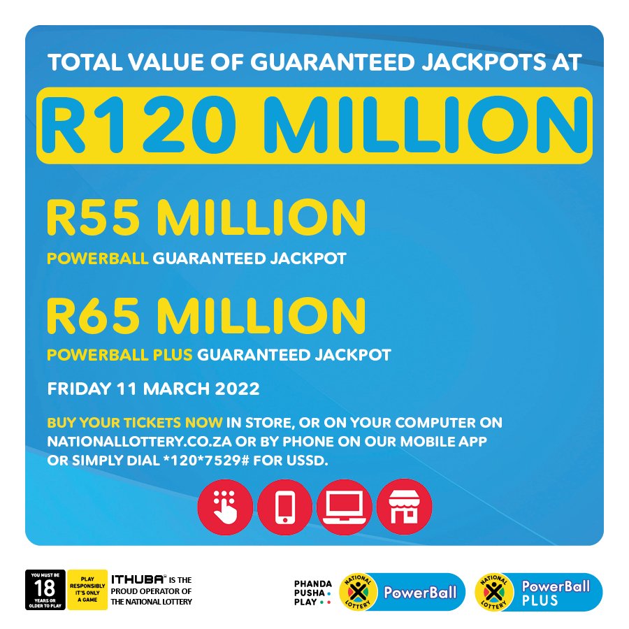 RT @Mthiya_sa: Let me see your numbers so that we can win together the #Powerball jackpots worthy R120 million https://t.co/mToMpFOuHJ