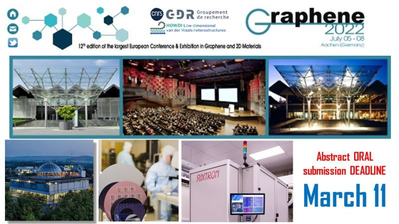 ASCENTeu's tweet photo. ★ASCENT+ Community Research Focus on 2D Materials &amp; Devices ★
Today is the deadline! Submit an abstract to present research recent results at the @GrapheneConf happening July 5-8, co-hosted by our partner SINANO Institute's member AMO Gmbh 👉https://t.co/3jOboXwThE https://t.co/R1ffjqmWwd