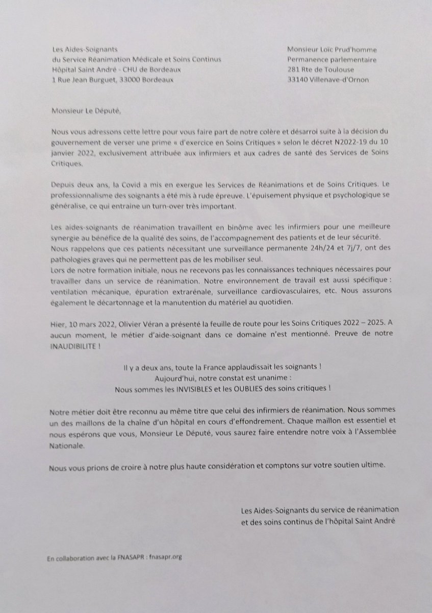 psynumerik's tweet photo. Suite à la prime octroyée aux IDE de #reanimation, puis à la feuille de route en soins critiques annoncée hier par @olivierveran , les AS de @rea_hsa se bougent ! Nous ne voulons plus être INVISIBLES !
@fnasapr
@La_SRLF
@SFAR_ORG
#touchepasamonbinome https://t.co/jmpXwBBxv3