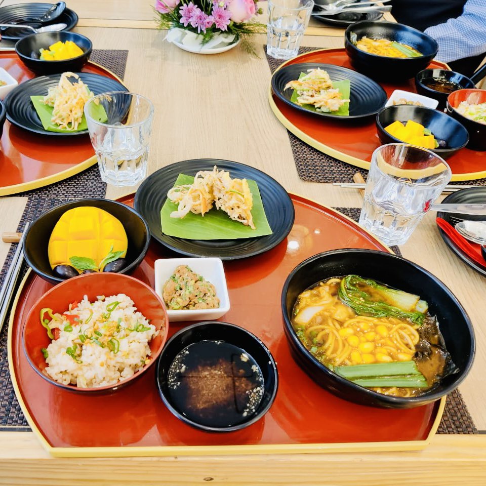 MukeshPatelTax's tweet photo. Lunch at Japanese Restaurant BENTO B… hosted by Indo-Japan Friendship Association, Gujarat in honour of its Patron Advisor Ambassador Sujan Chinoy. In company IJFA President Mukesh Patel, VP Divyesh Radia, Sec. Sundip Shah, Treas. Alpesh Parikh &amp; Amit Gupta BB @SujanChinoy https://t.co/pBa451kzwJ