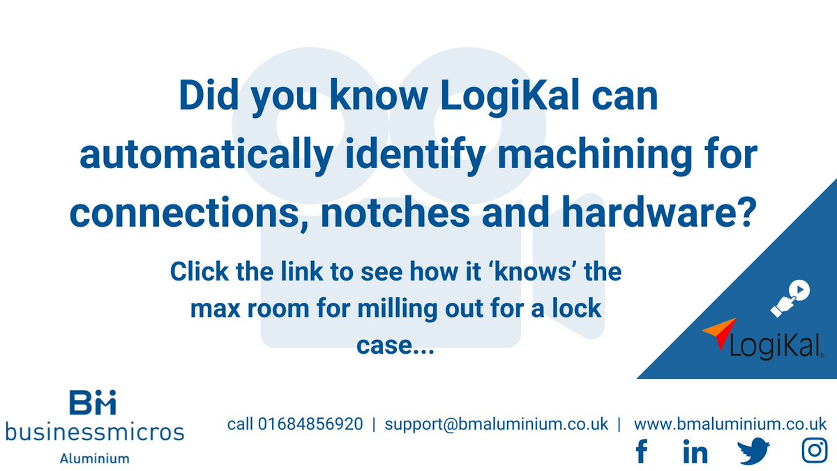 A great video🎦from the LogiKal help team – how to use the intelligent hardware manager
▶️ bit.ly/3tOvL31
