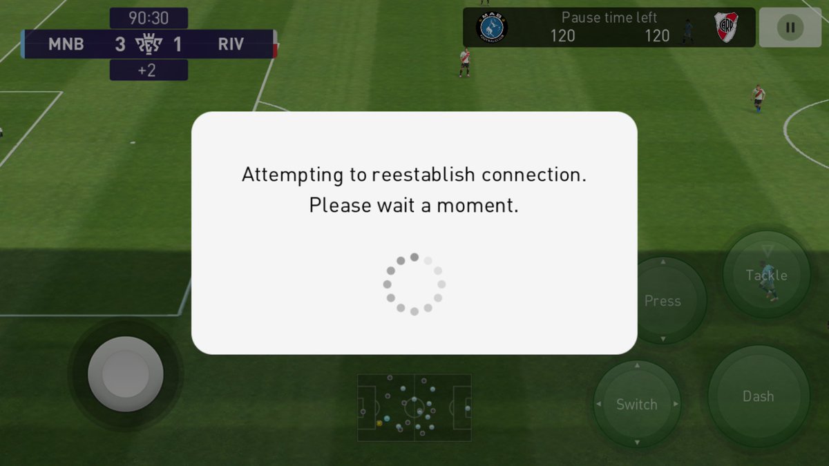 uncleAnointedd's tweet photo. @tHuGs_7 @officialpes @Konami @we_konami @pes_brasil @PES_Mobile Just now 
You can see the time and the score 

The pussy null the match https://t.co/oO02PJFF3E