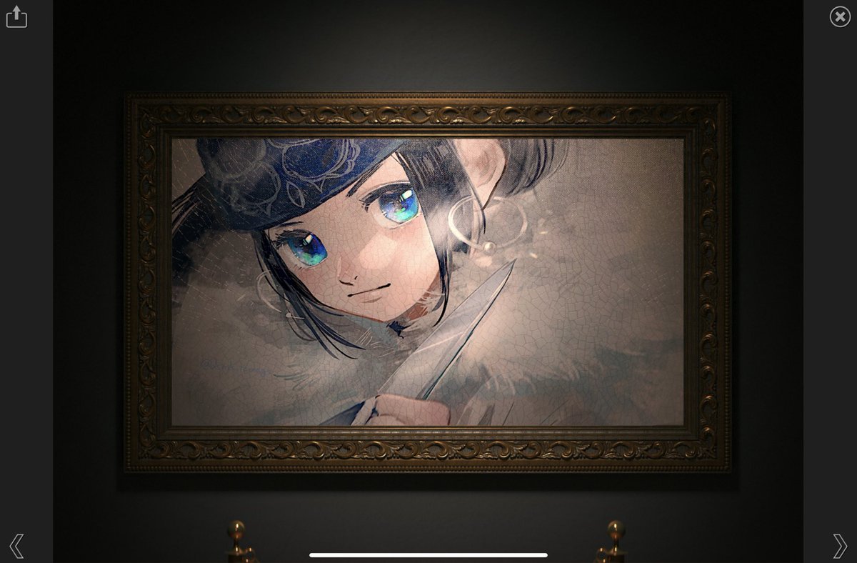 dsmk_tamago's tweet photo. これはRealistic Paint Studio使ってます　描いた絵をエモエモに出力できる機能があり、額装とかもできて楽しいです https://t.co/NEFRto0GGp