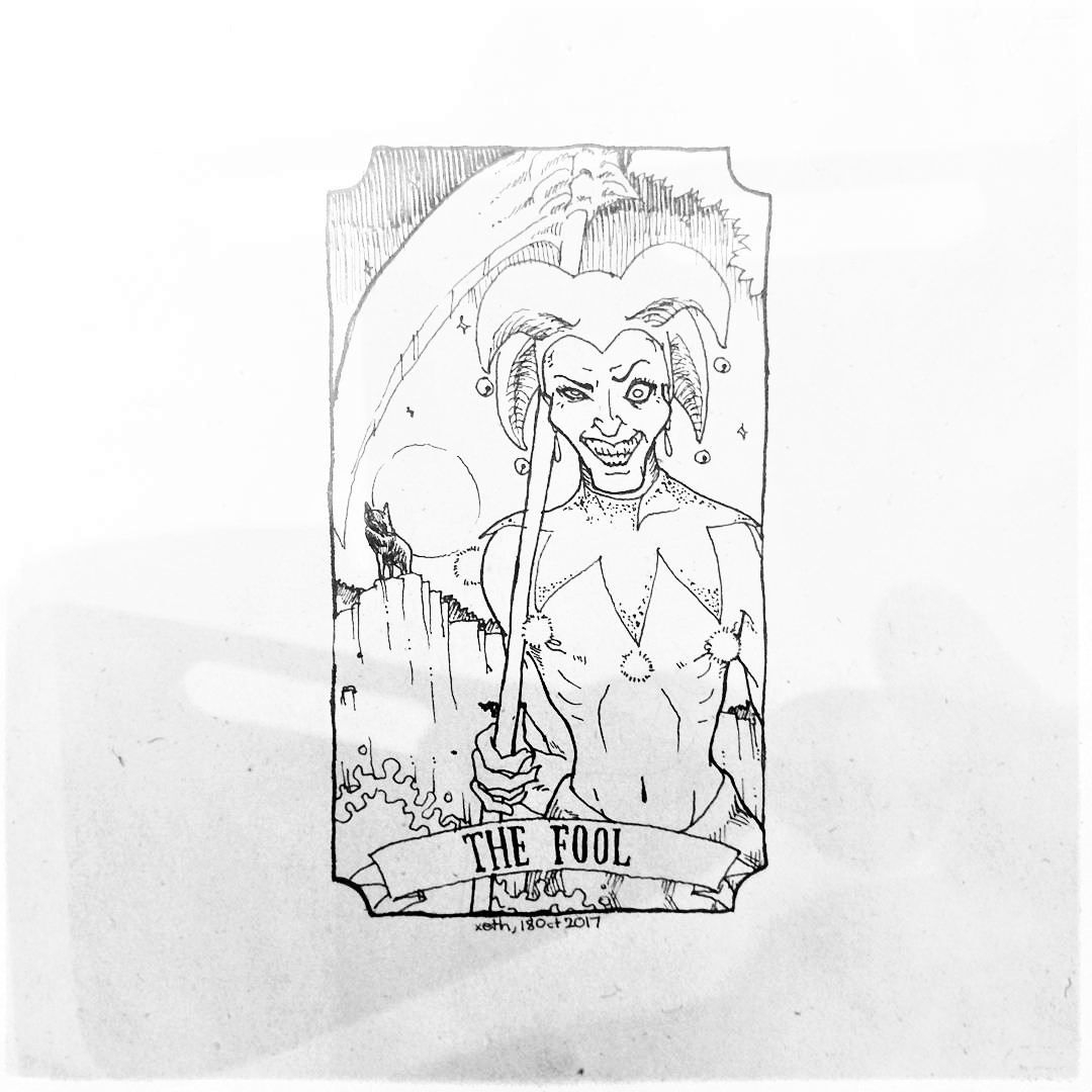 xethTM's tweet photo. Commencing photo dump (1/6):
I guess this was a series I started in 2017 but just got around to finishing it because of reasons...
#TarotSeries https://t.co/b19G1MNWzg