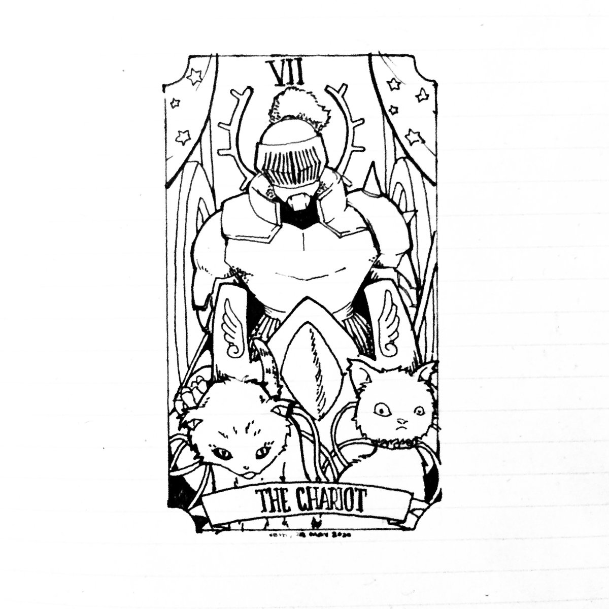 xethTM's tweet photo. Commencing photo dump (3/6):
I guess this was a series I started in 2017 but just got around to finishing it because of reasons...
#TarotSeries https://t.co/KLXq8cFubG