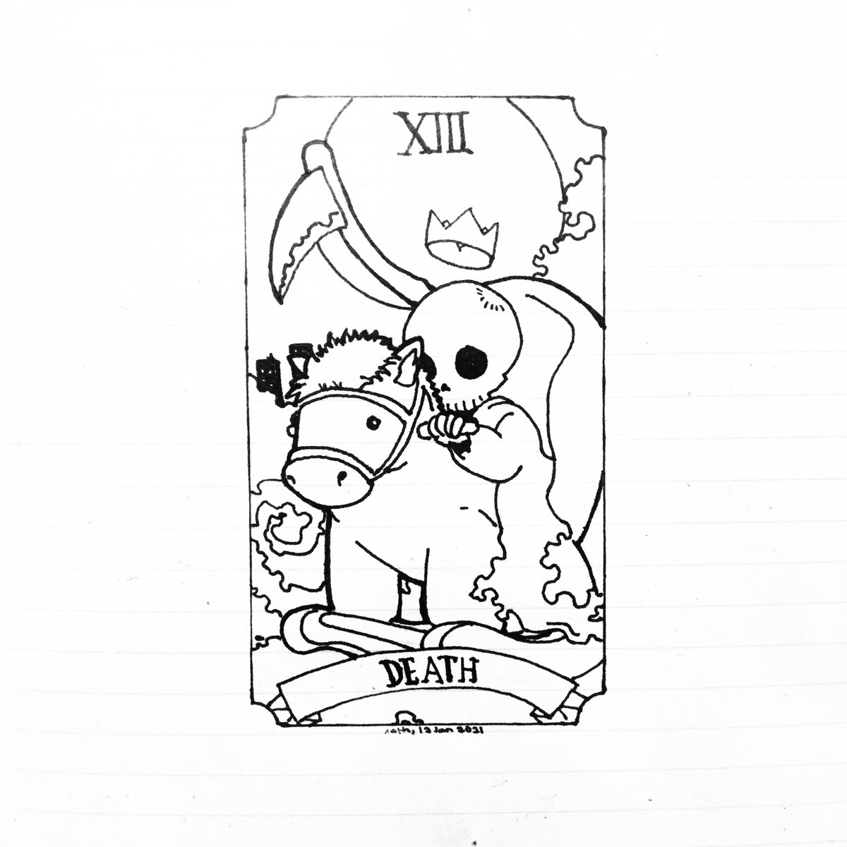 xethTM's tweet photo. Commencing photo dump (4/6):
I guess this was a series I started in 2017 but just got around to finishing it because of reasons...
#TarotSeries https://t.co/MaJUYOdBBn
