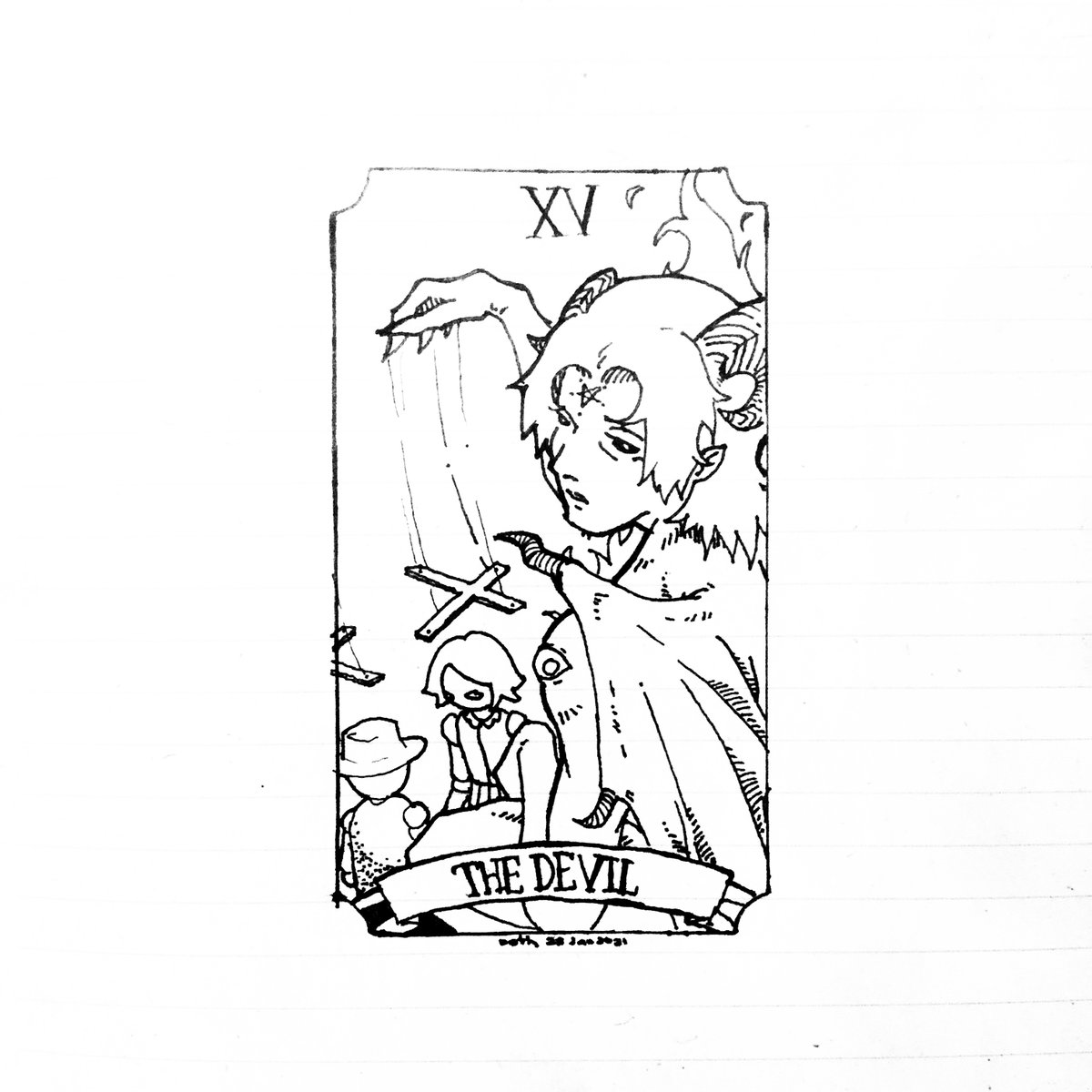 xethTM's tweet photo. Commencing photo dump (5/6):
I guess this was a series I started in 2017 but just got around to finishing it because of reasons...
#TarotSeries https://t.co/zMQx24JaOo
