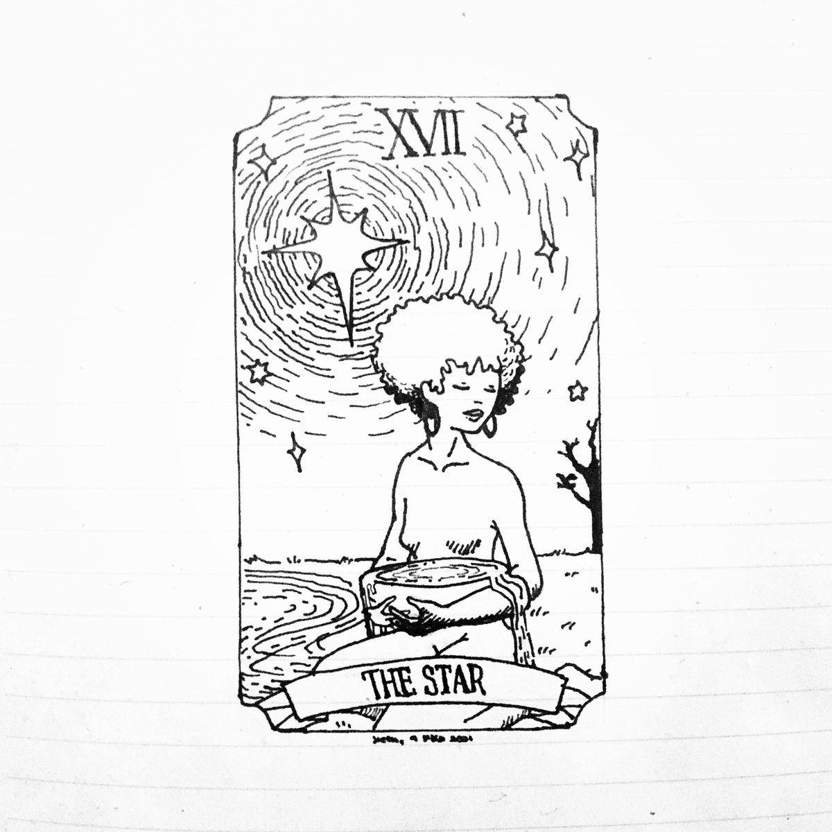 xethTM's tweet photo. Commencing photo dump (5/6):
I guess this was a series I started in 2017 but just got around to finishing it because of reasons...
#TarotSeries https://t.co/zMQx24JaOo