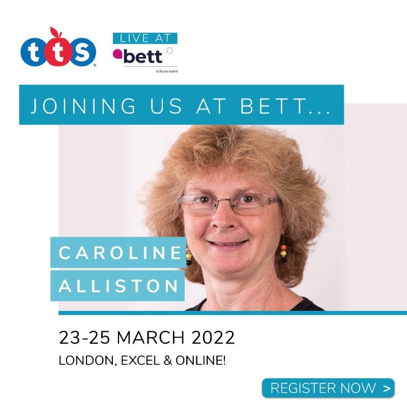 TTSResources's tweet photo. Watch an exclusive webinar by award-winning #STEM educator, Caroline Alliston @technologyfun at @Bett_show from the 23rd of March. #Bett2022