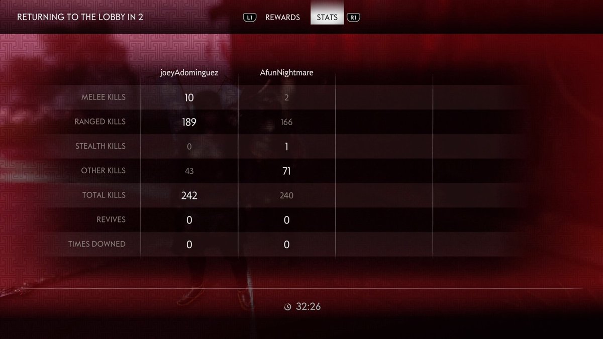 joeyAdominguez's tweet photo. @SuckerPunchProd me and my good friend AfunNightmare has beaten the 7 modifier Platinum Custom Survival without dying. Thanks for the challenge! I think we might be first in the world to achieve this feat #GhostOfTsushima #PerfectPlatinumSurvival7modifiers https://t.co/uA90IP5Gdn