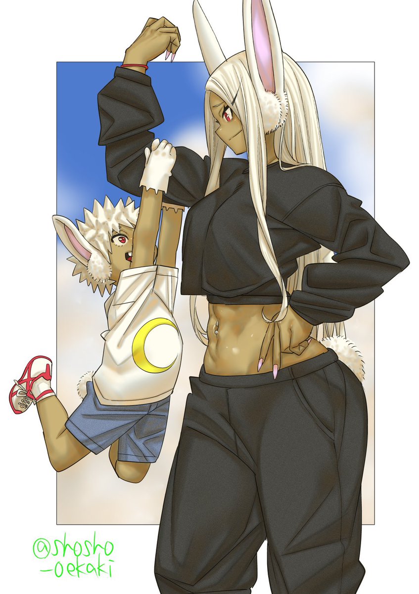 //Hello Everyone! I was gone for a little while because of personal stuff but I’m back now and I’ll be replying back to everyone in my Dms soon enough just please be patient and here’s a Wholesome Post!

“Wow you’ve gotten stronger there bunny!”