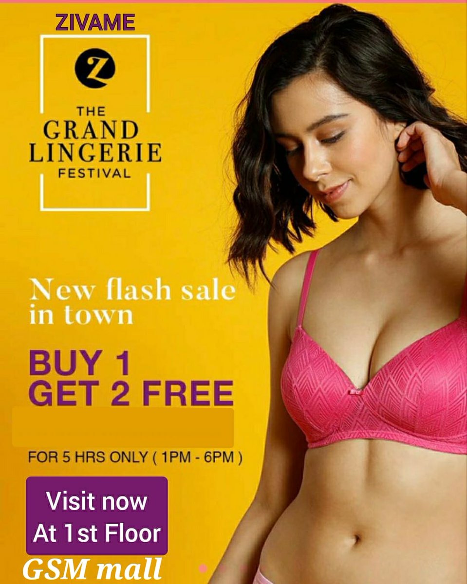 GSMmallhyd's tweet photo. @officialzivame Whether it's a comfy t-shirt bra, or a strapless one with a transparent back , be sure to pack these and pair them up with your best outfits! Get them at Buy 1 Get 2 Free !! at Zivame's Grand Lingerie Festival.
#ShoppedAtGLF #Zivamelingerie https://t.co/JVC0RgmlF8