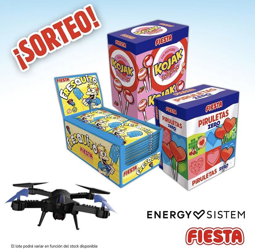 FIESTA_es's tweet photo. SORTEO!! 🍀

Quieres ganar un lotazo de productos Fiesta y un dron 🛸?

➡️ Sígue a @EnergySistem y @FIESTA_es 
➡️ Haz RT 🔁
➡️ Menciona a un amig@ https://t.co/GP1o4Wke5I