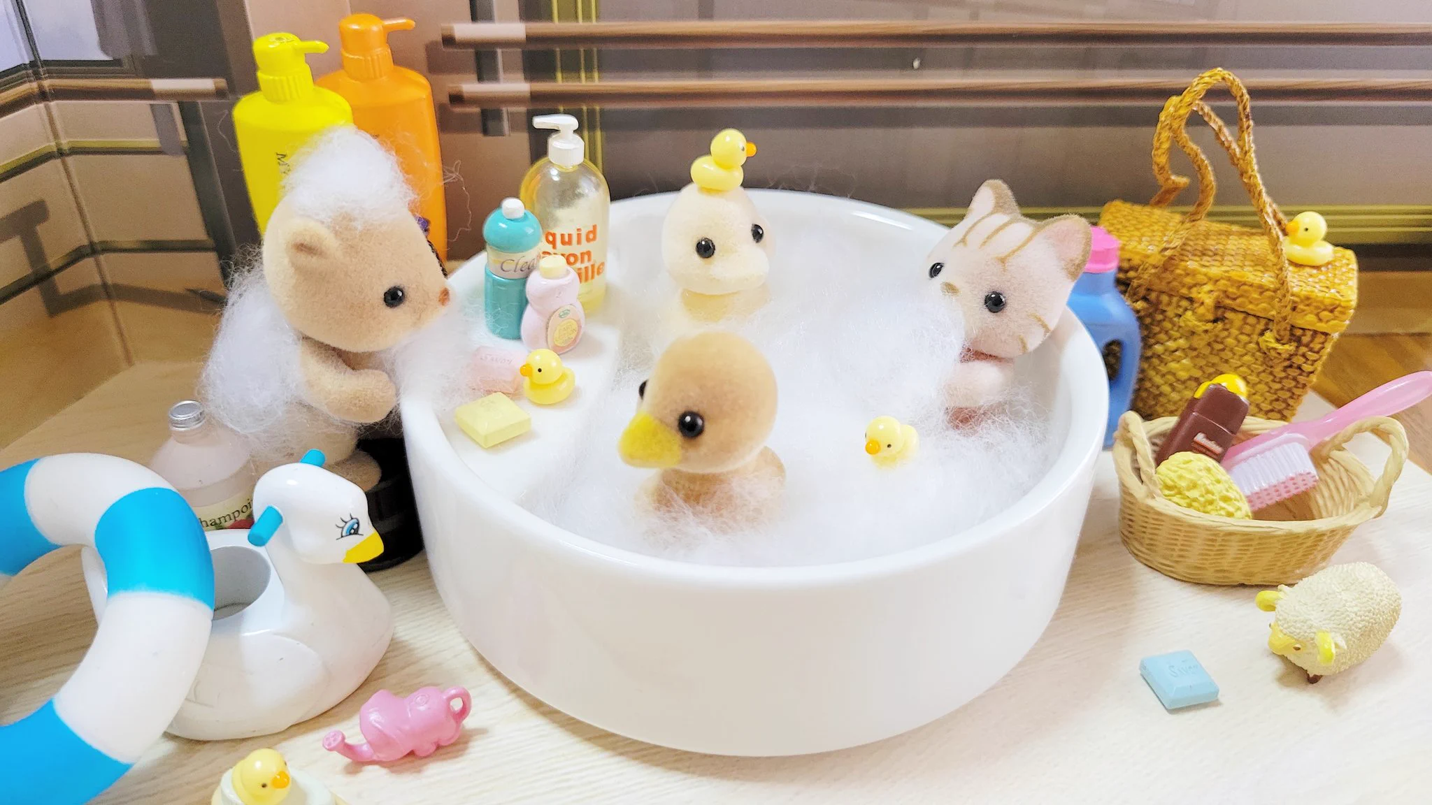 ダイソーのお玉スタンド。シルバニアのお風呂にピッタリすぎた！
