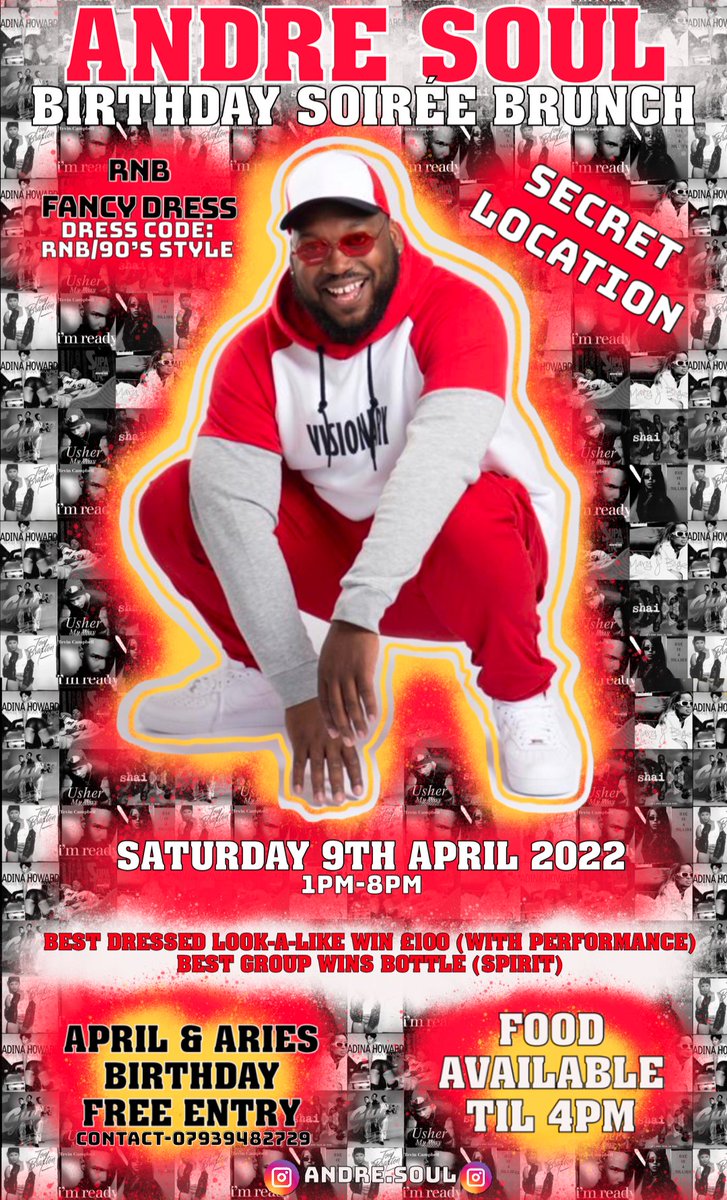 My Birthday Celebrations In Birmingham In April will be tickets via link  andresoul.shoobs.com