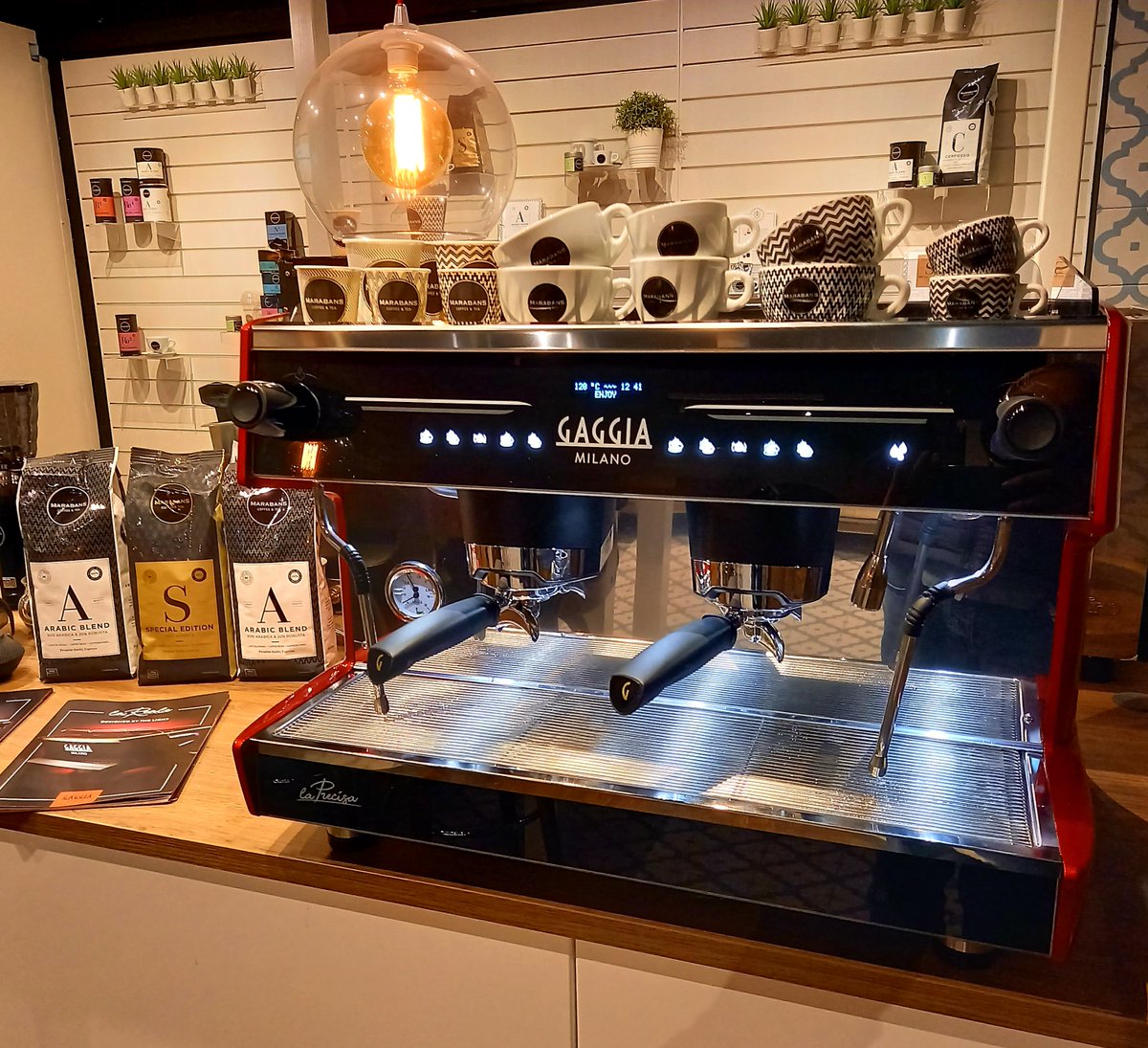We have one of the  Gaggia La Precisa coffee  machines looking amazing in our showroom,  if your opening a cafe, coffee shop etc get in touch to book your visit to our showroom and of course try our Marabans coffee #freetraining #coffeebeans #gaggia #marabanscoffee