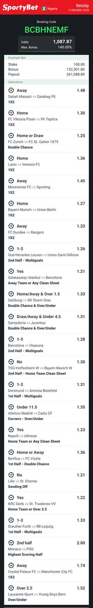 @Freshtip1 @Greenplace2021 @BoomBetNG @ConvertsB @Ada_Daddyya @itytipster @BigMan_Xander @iam_steveola @FarindokiBetTip @stanleko @BetLane001 @TheLockTips @Niklausjnr1 @OlaseniFeyisayo @CHIZZY_BB @The_Ghosted @Kpstandfit @GreenTips01 @CastedTips @GrandAudition My edit