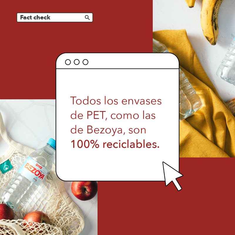 Pascual's tweet photo. ¿Cuánto tarda una botella de plástico en convertirse en una nueva botella? ¡Solo 60 días 📅 frente a los cerca de 500 años que tarda una botella de plástico no reciclable! Usa envases 100% reciclables como los de @Bezoya y recicla en el contenedor amarillo ♻️