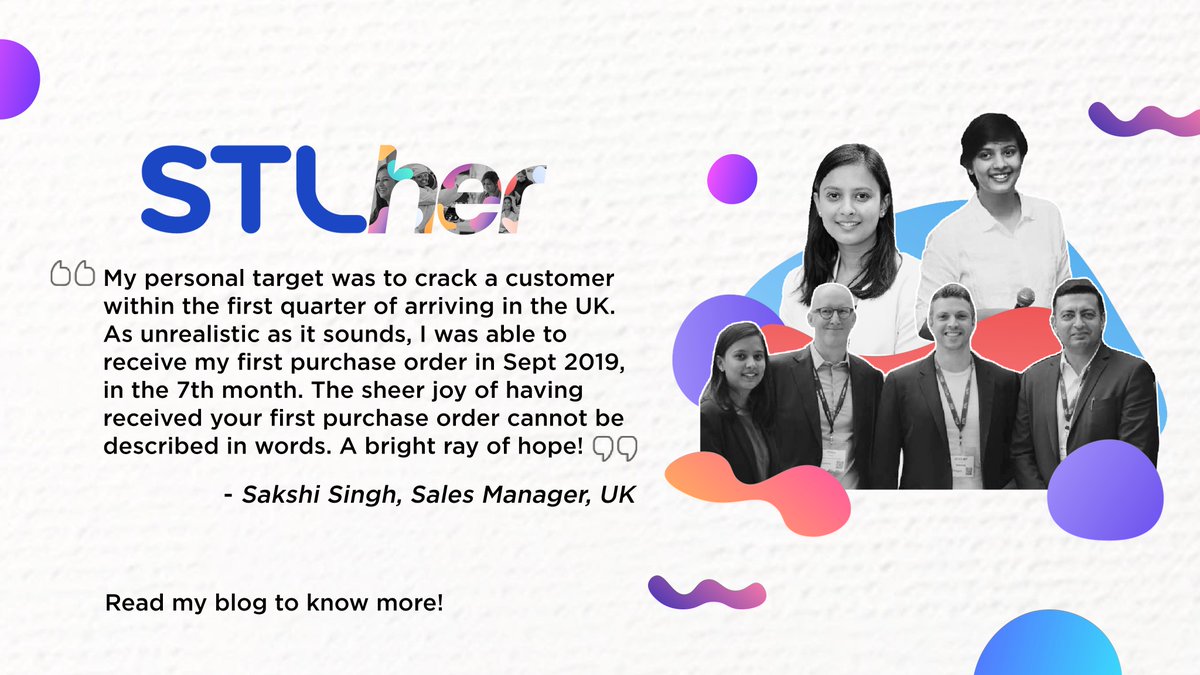 Meet Sakshi Singh.

Sakshi is an addict.

Sakshi is addicted to picking up awards everywhere she goes!

Read on as this serial achiever describes her truly unique journey transitioning from a Process Engineer to a Sales Manager. 👇

stl.tech/blog/notes-to-…