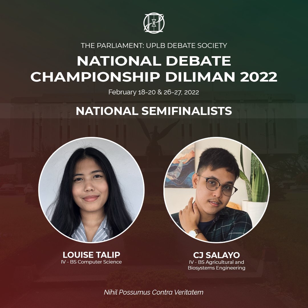 uplb_debate's tweet photo. Congratulations to our contingent to the National Debate Championship (NDC) 2022! ✊ https://t.co/bMDnHQ0Tcr